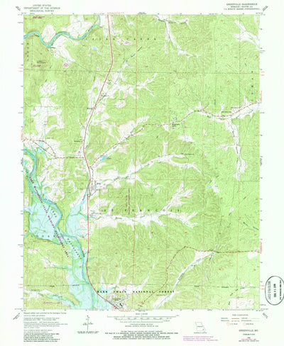 United States Geological Survey Greenville, MO (1966, 24000-Scale) digital map