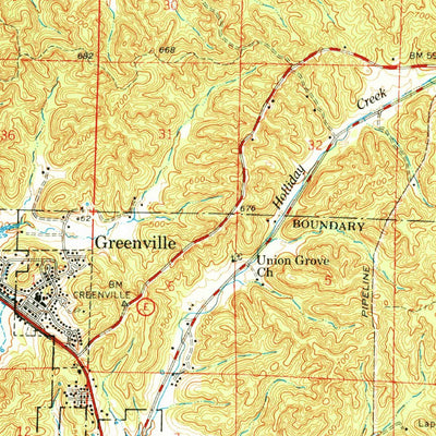 United States Geological Survey Greenville, MO (1970, 62500-Scale) digital map
