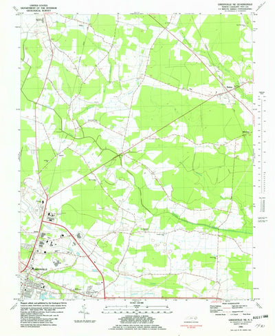 United States Geological Survey Greenville NE, NC (1981, 24000-Scale) digital map