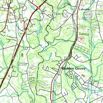 United States Geological Survey Greenville, SC (1991, 100000-Scale) digital map