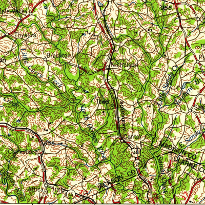 United States Geological Survey Greenville, SC-GA-NC (1958, 250000-Scale) digital map
