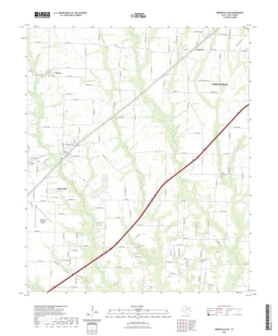 United States Geological Survey Greenville SW, TX (2022, 24000-Scale) digital map