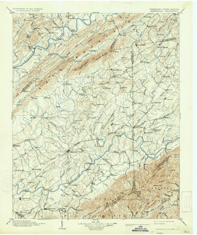 United States Geological Survey Greenville, TN-NC (1904, 125000-Scale) digital map