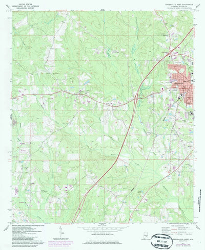 United States Geological Survey Greenville West, AL (1971, 24000-Scale) digital map