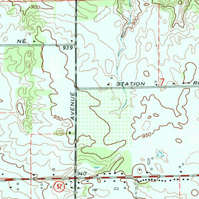 United States Geological Survey Greenville West, MI (1972, 24000-Scale) digital map