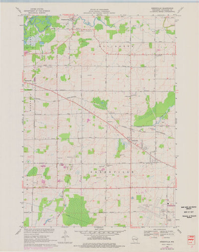 United States Geological Survey Greenville, WI (1969, 24000-Scale) digital map