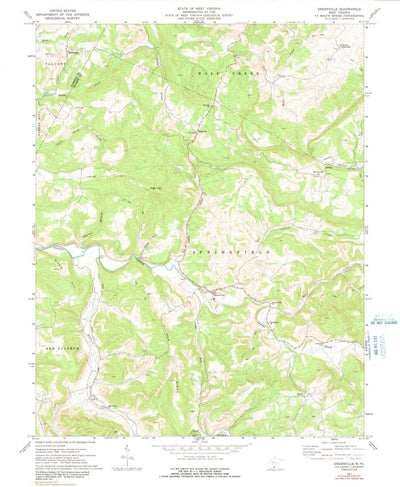United States Geological Survey Greenville, WV (1971, 24000-Scale) digital map
