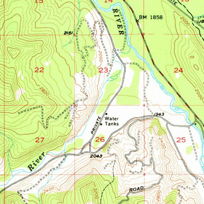 United States Geological Survey Greenwater, WA (1956, 62500-Scale) digital map