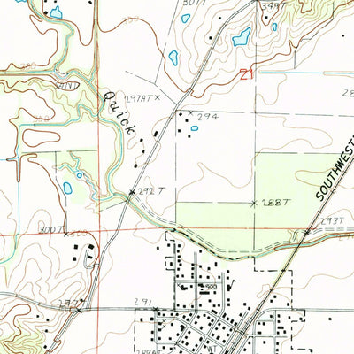 United States Geological Survey Greenway, AR (1984, 24000-Scale) digital map