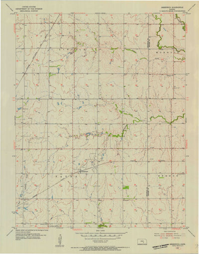 United States Geological Survey Greenwich, KS (1955, 24000-Scale) digital map