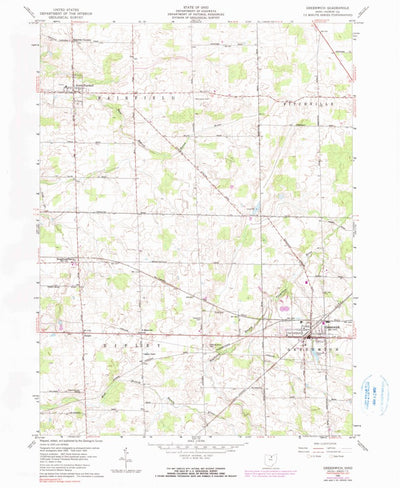 United States Geological Survey Greenwich, OH (1960, 24000-Scale) digital map