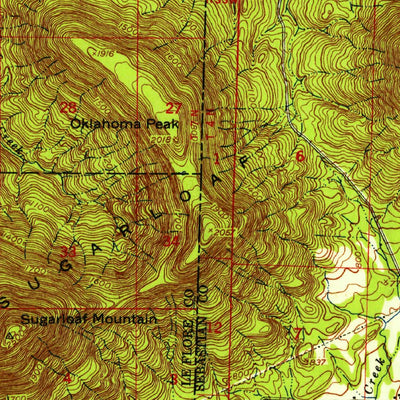 United States Geological Survey Greenwood, AR-OK (1947, 62500-Scale) digital map