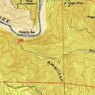 United States Geological Survey Greenwood, CA (1950, 24000-Scale) digital map