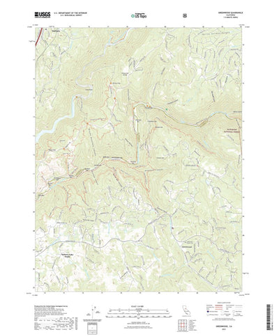 United States Geological Survey Greenwood, CA (2021, 24000-Scale) digital map
