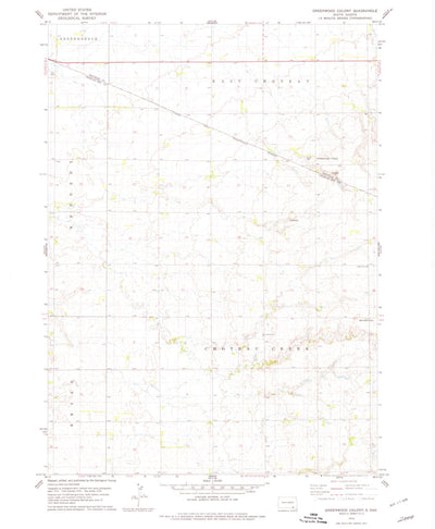 United States Geological Survey Greenwood Colony, SD (1978, 24000-Scale) digital map