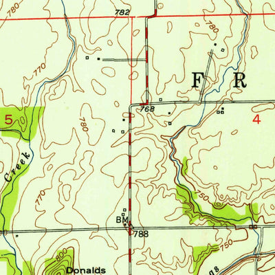 United States Geological Survey Greenwood, IN (1953, 24000-Scale) digital map