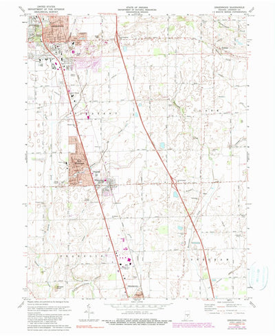 United States Geological Survey Greenwood, IN (1973, 24000-Scale) digital map