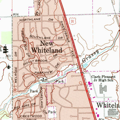 United States Geological Survey Greenwood, IN (1973, 24000-Scale) digital map