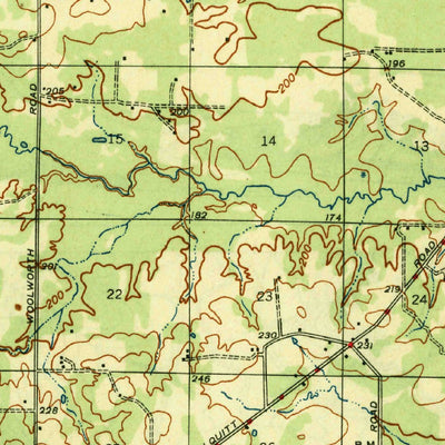 United States Geological Survey Greenwood, LA (1945, 62500-Scale) digital map