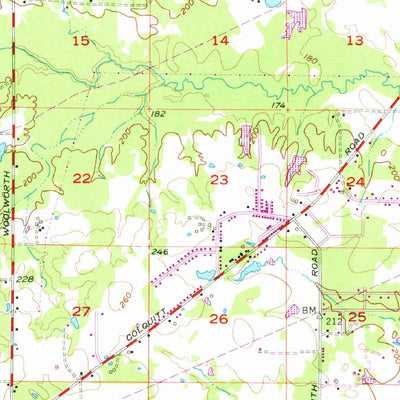 United States Geological Survey Greenwood, LA (1955, 62500-Scale) digital map