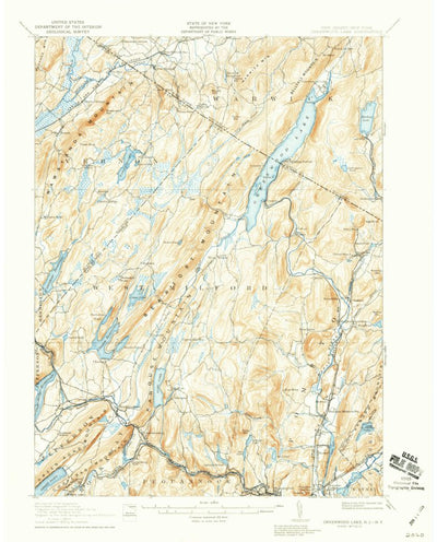 United States Geological Survey Greenwood Lake, NY-NJ (1910, 62500-Scale) digital map