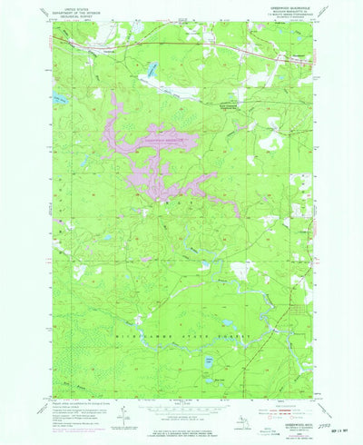 United States Geological Survey Greenwood, MI (1955, 24000-Scale) digital map