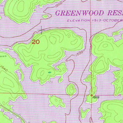 United States Geological Survey Greenwood, MI (1955, 24000-Scale) digital map