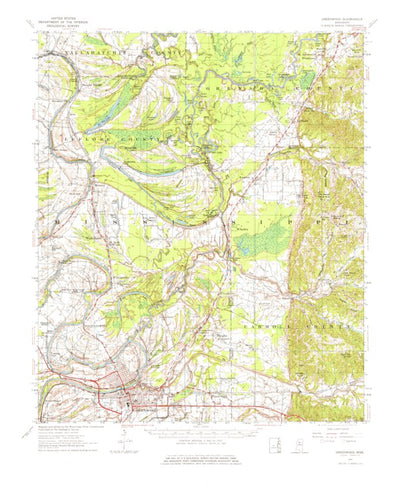 United States Geological Survey Greenwood, MS (1957, 62500-Scale) digital map