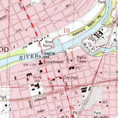 United States Geological Survey Greenwood, MS (1982, 24000-Scale) digital map