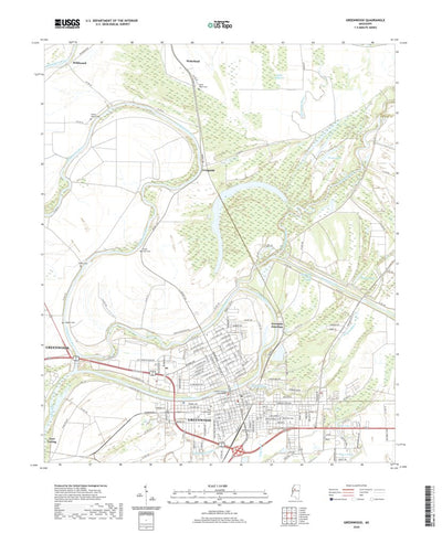 United States Geological Survey Greenwood, MS (2020, 24000-Scale) digital map