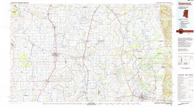 United States Geological Survey Greenwood, MS-AR (1983, 100000-Scale) digital map