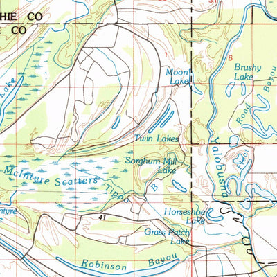 United States Geological Survey Greenwood, MS-AR (1983, 100000-Scale) digital map