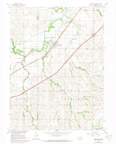 United States Geological Survey Greenwood, NE (1966, 24000-Scale) digital map