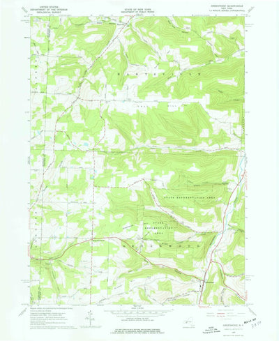 United States Geological Survey Greenwood, NY (1965, 24000-Scale) digital map