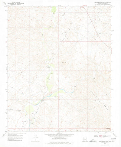 United States Geological Survey Greenwood Peak, AZ (1967, 24000-Scale) digital map