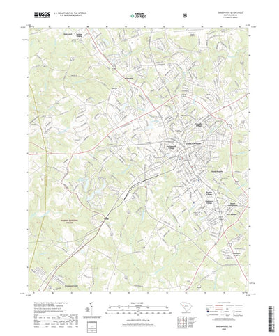 United States Geological Survey Greenwood, SC (2020, 24000-Scale) digital map