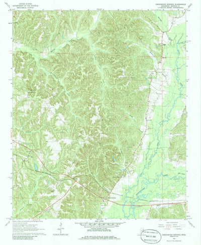 United States Geological Survey Greenwood Springs, MS (1966, 24000-Scale) digital map
