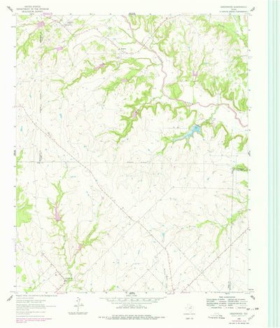 United States Geological Survey Greenwood, TX (1961, 24000-Scale) digital map