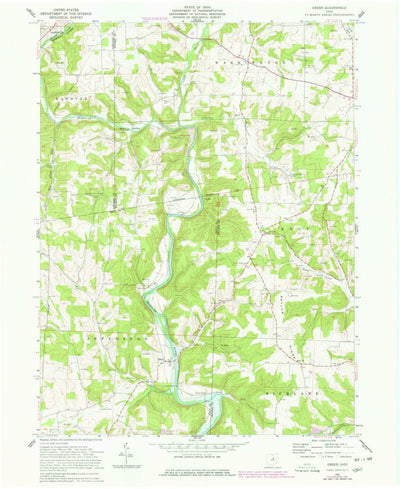 United States Geological Survey Greer, OH (1961, 24000-Scale) digital map