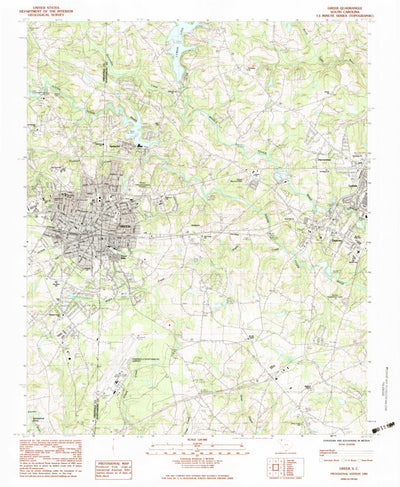 United States Geological Survey Greer, SC (1983, 24000-Scale) digital map