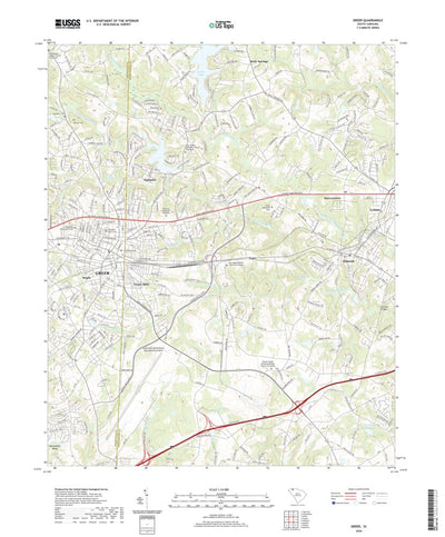 United States Geological Survey Greer, SC (2020, 24000-Scale) digital map