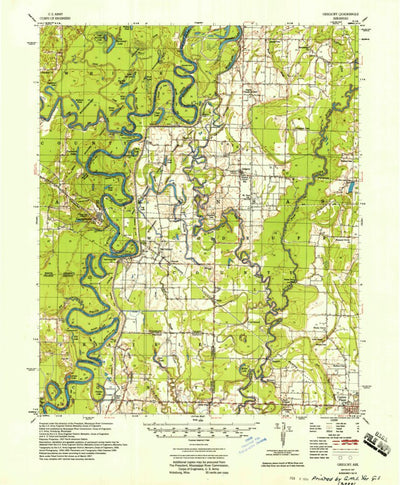 United States Geological Survey Gregory, AR (1957, 62500-Scale) digital map