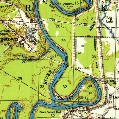United States Geological Survey Gregory, AR (1957, 62500-Scale) digital map