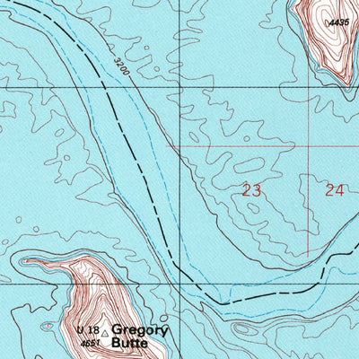 United States Geological Survey Gregory Butte, UT-AZ (1985, 24000-Scale) digital map