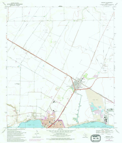 United States Geological Survey Gregory, TX (1969, 24000-Scale) digital map