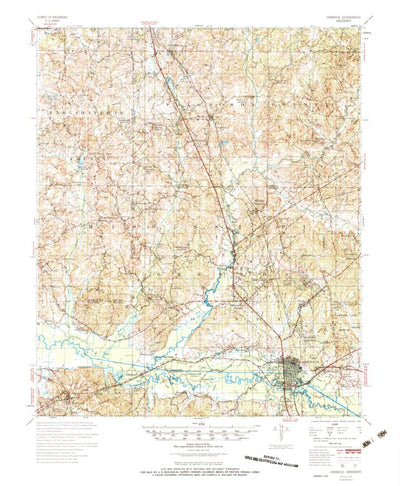 United States Geological Survey Grenada, MS (1954, 62500-Scale) digital map