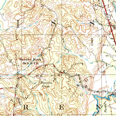 United States Geological Survey Grenada, MS (1954, 62500-Scale) digital map