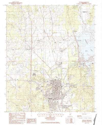 United States Geological Survey Grenada, MS (1983, 24000-Scale) digital map