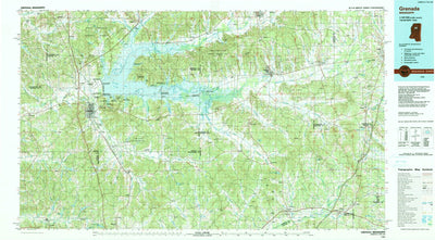 United States Geological Survey Grenada, MS (1984, 100000-Scale) digital map