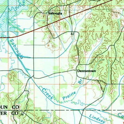 United States Geological Survey Grenada, MS (1984, 100000-Scale) digital map
